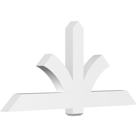 Ekena Millwork Redmond Architectural Grade PVC Gable Bracket, 72"W x 33"H x 4"D x 6"F, 11/12 Pitch GBP072X33X0406RED00